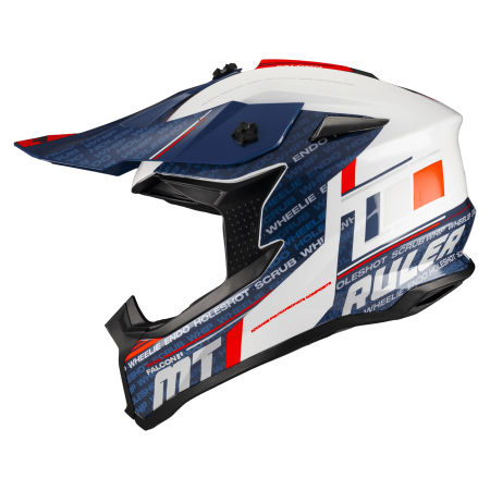 Casti Adventure/Off-Road - Casca enduro/offroad MT model Falcon S Ruler A15 alb lucios