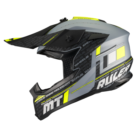 Off-Road MtHelmets - Casca enduro/offroad MT model Falcon S Ruler C2 gri mat