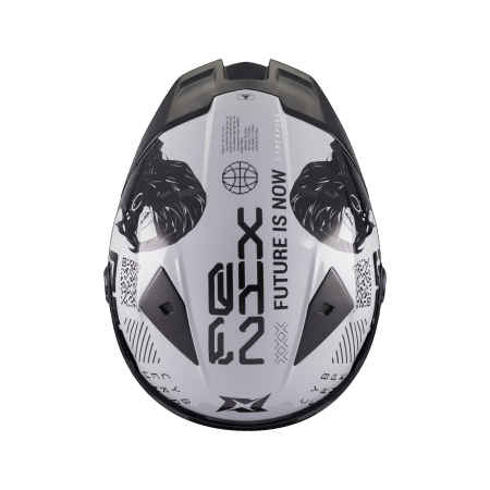 Casca integrala Axxis Fenix Cyberpunk C4 alb lucios – tip viziera: MT-V-31B – DKS429 [4]