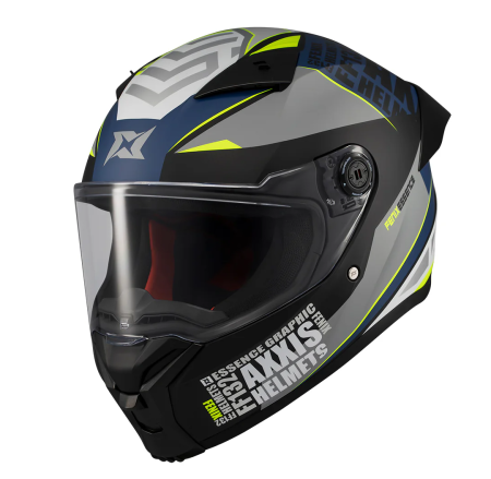 Casca integrala Axxis Fenix Essence C2 gri/albastru mat – tip viziera: MT-V-31B – DKS429 [1]