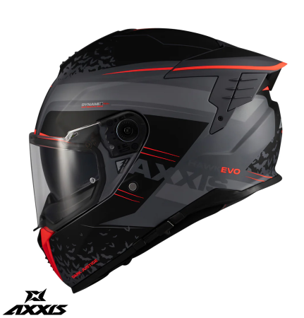 Casti Integrale Axxis - Casca integrala Axxis Hawk Evo SV Dark Justice C1 gri mat (ochelari soare integrati) – tip viziera: MT-V-31