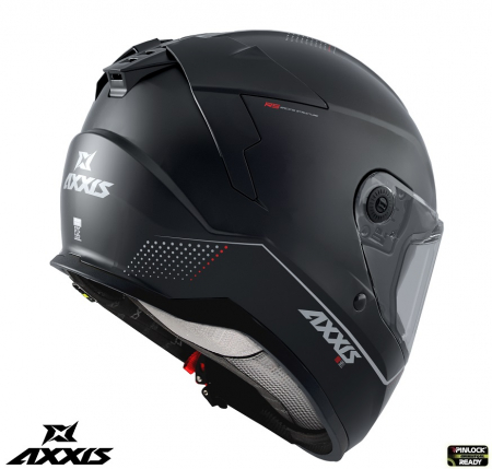 Casca integrala Axxis Hawk negru mat (ochelari soare integrati) – varianta cu spoiler spate scurt [1]
