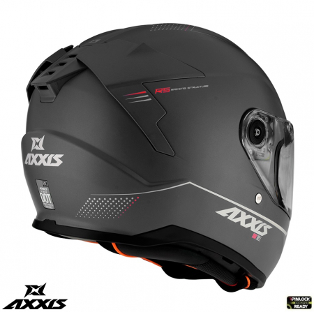 Casca integrala Axxis Hawk titanium mat (ochelari soare integrati) – varianta spoiler scurt [1]