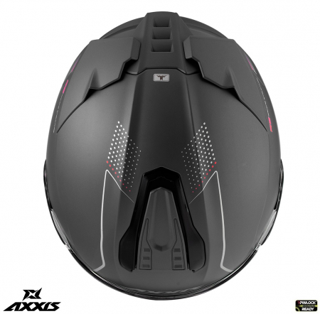 Casca integrala Axxis Hawk titanium mat (ochelari soare integrati) – varianta spoiler scurt [3]