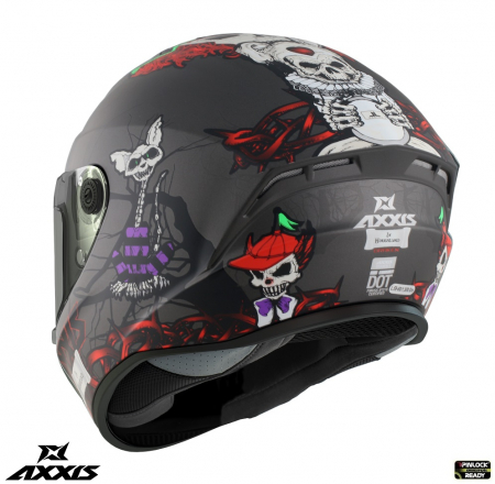 Casca integrala Axxis model Draken Horrorland titanium mat [2]