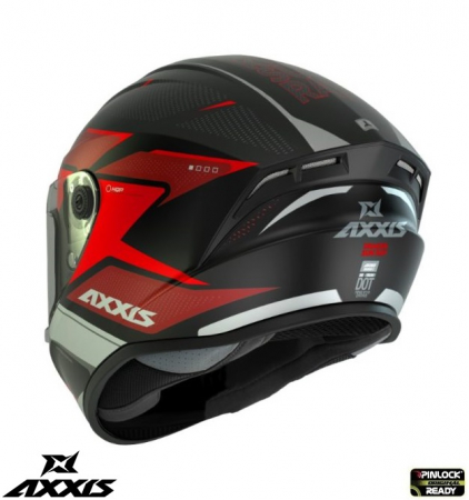 Casca integrala Axxis model Draken S Sunray B5 rosu fluor lucios [2]