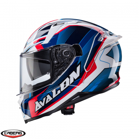 Casca integrala Caberg model Avalon X SV Optic D6 alb/albastru/rosu lucios Pinlock ready [1]