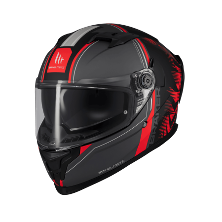 Casti Integrale - Casca integrala MT Braker SV Charm B5 negru/rosu mat (ochelari soare integrati) – tip viziera: MT-V-28B – DKS435 – punctaj maxim SHARP Test – 5 stele