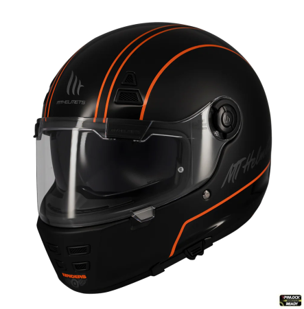 Casti Vintage - Casca integrala MT Jarama SV Wild B1 negru mat – model Retro – Cafe Racer (ochelari soare integrati) – tip viziera: MT-V-32