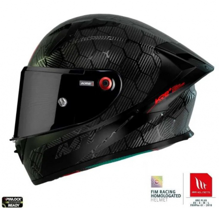 Casca integrala MT KRE+ Carbon negru negru lucios – 100% carbon – FIM approved [1]