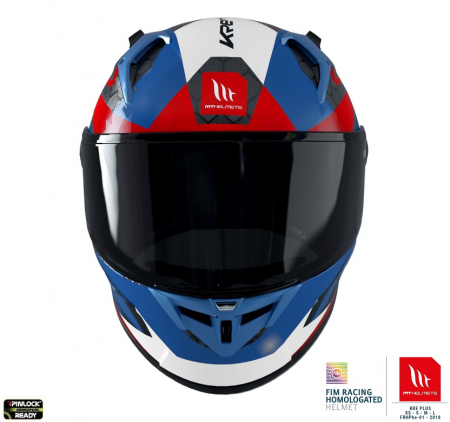 Casca integrala MT KRE+ Carbon Projectile albastru lucios – 100% carbon – FIM approved [2]