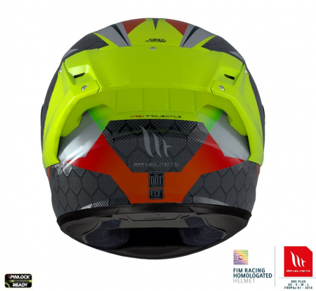 Casca integrala MT KRE+ Carbon Projectile gri lucios – 100% carbon – FIM approved [3]