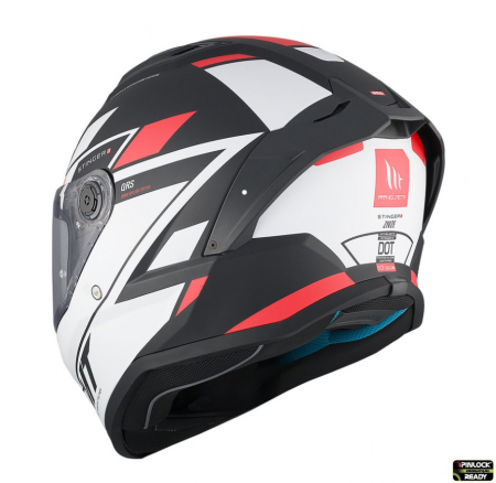 Casca integrala MT Stinger 2 Zivze B5 negru/alb/rosu mat [7]