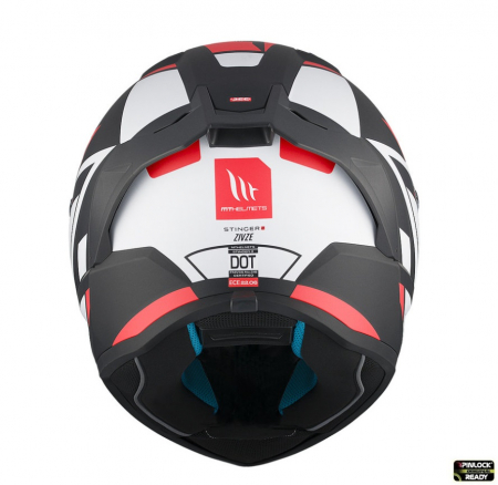 Casca integrala MT Stinger 2 Zivze B5 negru/alb/rosu mat [6]
