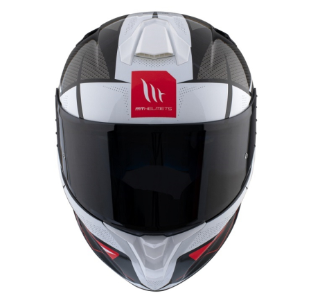 Casca integrala MT Targo Pro Podium alb-negru lucios [3]