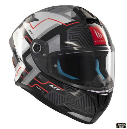 Casca integrala MT Targo S Brik C0 gri lucios – omologare noua ECE 22.06 – tip viziera: MT-V-14B [2]