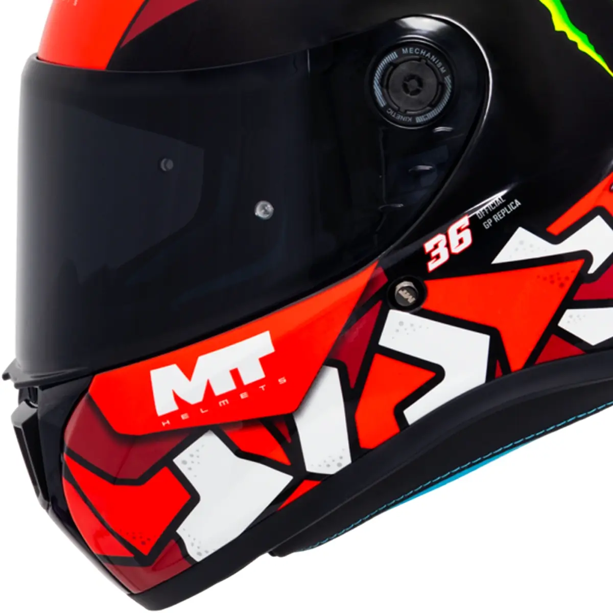 Casca integrala MT Targo S Piqueras B5 rosu lucios – omologare noua ECE 22.06 – tip viziera: MT-V-14 [5]