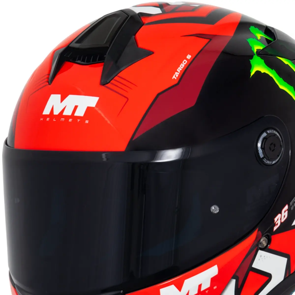 Casca integrala MT Targo S Piqueras B5 rosu lucios – omologare noua ECE 22.06 – tip viziera: MT-V-14 [6]