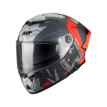 Casti Integrale - Casca integrala MT Thunder 4 R SV Canvas C5 rosu mat (ochelari soare integrati) + lentila antiaburire Pinlock 70 cadou – tip viziera: MT-V-28C – DKS 435