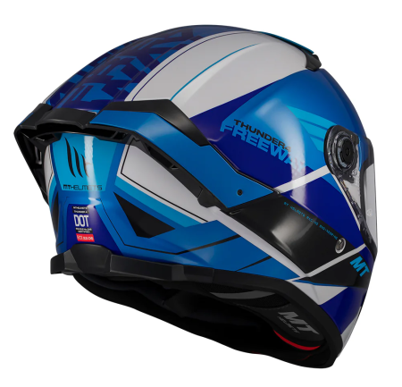 Casca integrala MT Thunder 4 SV Freeway A17 albastru lucios (ochelari soare integrati) – tip viziera: MT-V-28B [3]