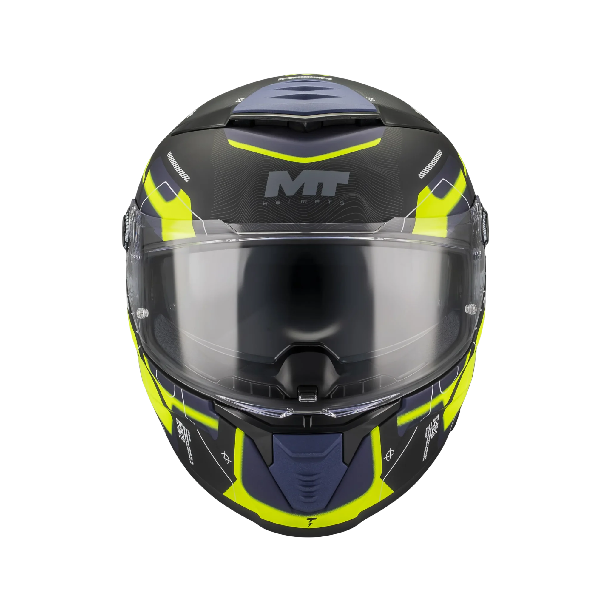 Casca integrala MT Thunder 4 SV Lumex B27 albastru/galben mat (ochelari soare integrati) [2]