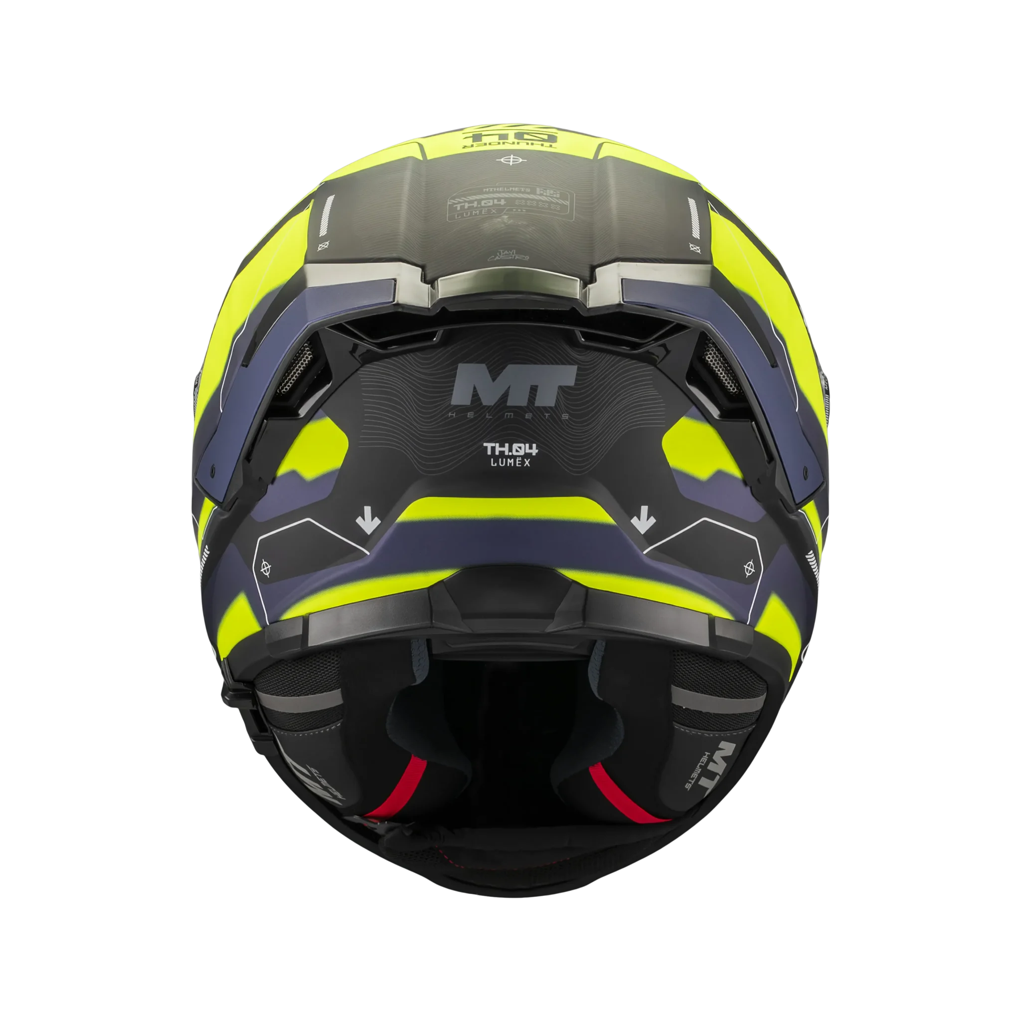 Casca integrala MT Thunder 4 SV Lumex B27 albastru/galben mat (ochelari soare integrati) [4]