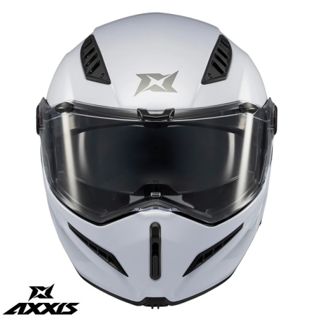 Casca modulabila (flip-up) Axxis GhostFighter SV A0 alb lucios (ochelari soare integrati) Pinlock Ready – tip viziera: MT-V-36 [2]