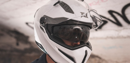 Casca modulabila (flip-up) Axxis GhostFighter SV A0 alb lucios (ochelari soare integrati) Pinlock Ready – tip viziera: MT-V-36 [8]