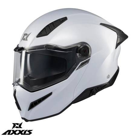 Casca modulabila (flip-up) Axxis GhostFighter SV A0 alb lucios (ochelari soare integrati) Pinlock Ready – tip viziera: MT-V-36 [1]