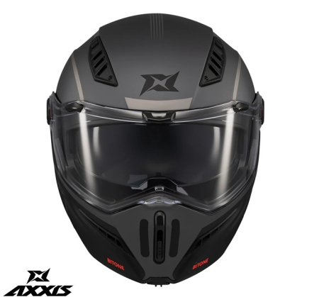 Casca modulabila (flip-up) Axxis GhostFighter SV Bitone C12 gri mat (ochelari soare integrati) Pinlock Ready – tip viziera: MT-V-36 [3]