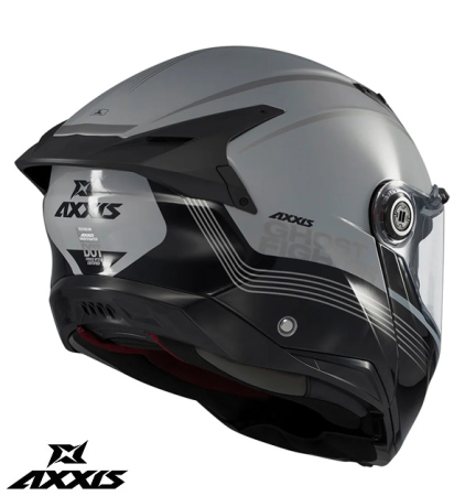 Casca modulabila (flip-up) Axxis GhostFighter SV Bitone C2 negru/gri lucios (ochelari soare integrati) Pinlock Ready – tip viziera: MT-V-36 [5]