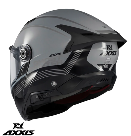 Casca modulabila (flip-up) Axxis GhostFighter SV Bitone C2 negru/gri lucios (ochelari soare integrati) Pinlock Ready – tip viziera: MT-V-36 [7]