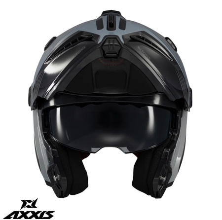 Casca modulabila (flip-up) Axxis GhostFighter SV Bitone C2 negru/gri lucios (ochelari soare integrati) Pinlock Ready – tip viziera: MT-V-36 [3]