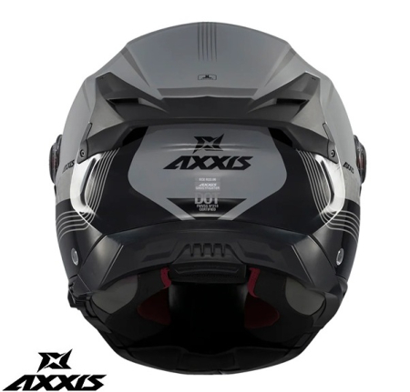 Casca modulabila (flip-up) Axxis GhostFighter SV Bitone C2 negru/gri lucios (ochelari soare integrati) Pinlock Ready – tip viziera: MT-V-36 [6]