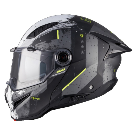 Casti Flip-up/Modulare - Casca modulabila (flip-up) Axxis GhostFighter SV D29 B2 gri mat (ochelari soare integrati) Pinlock Ready – tip viziera: MT-V-36