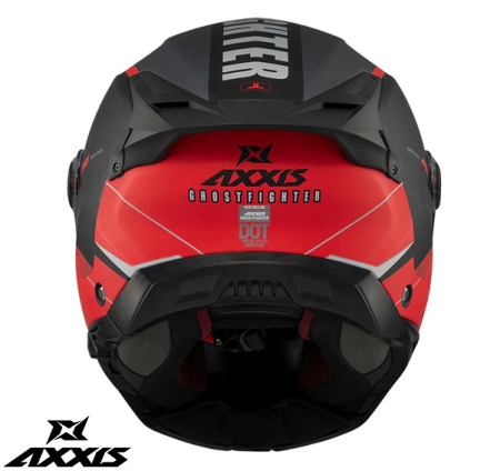 Casca modulabila (flip-up) Axxis GhostFighter SV Maniac B5 negru/rosu mat (ochelari soare integrati) Pinlock Ready – tip viziera: MT-V-36 [3]