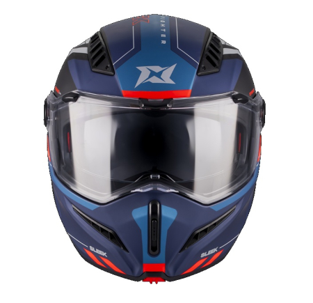 Casca modulabila (flip-up) Axxis GhostFighter SV Sleek B7 albastru mat (ochelari soare integrati) Pinlock Ready – tip viziera: MT-V-36 [1]