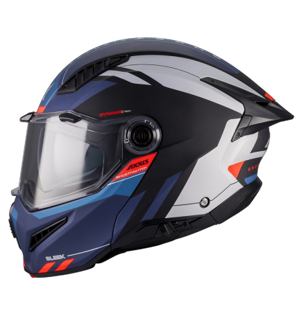 Casti Flip-up/Modulare - Casca modulabila (flip-up) Axxis GhostFighter SV Sleek B7 albastru mat (ochelari soare integrati) Pinlock Ready – tip viziera: MT-V-36