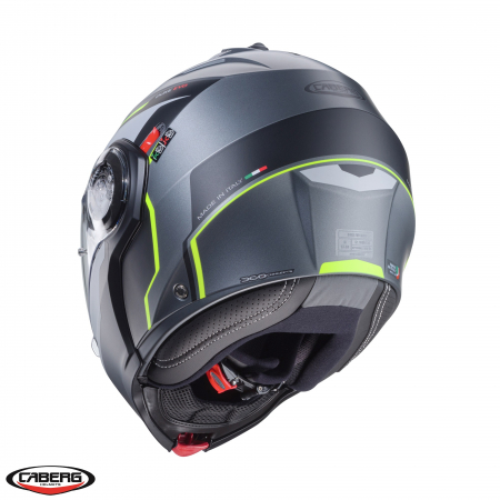 Casca modulabila (flip-up) Caberg model Duke Evo Move L1 SV gun metal (titanium)/negru/galben fluor mat Pinlock ready – lentila Pinlock inclusa [3]