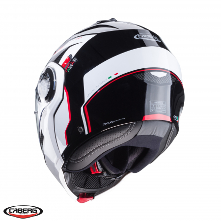 Casca modulabila (flip-up) Caberg model Duke Evo Move M3 SV negru/alb/rosu lucios Pinlock ready – lentila Pinlock inclusa [3]