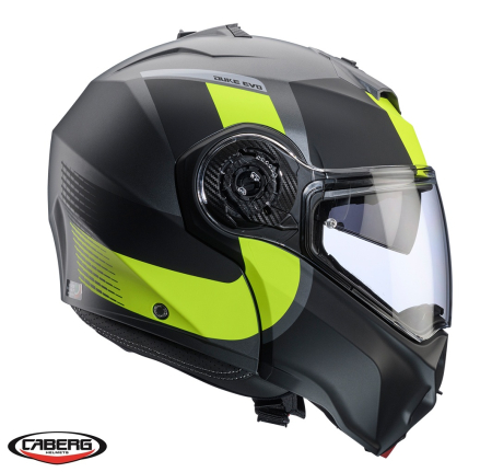 Casca modulabila (flip-up) Caberg model Duke Evo SV Indy L1 gun metal (titanium)/galben fluor/negru mat Pinlock ready – lentila Pinlock inclusa [2]