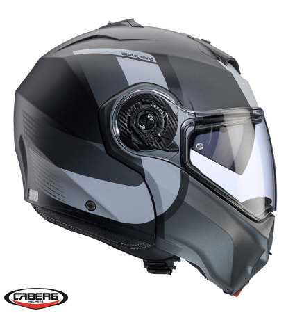 Casca modulabila (flip-up) Caberg model Duke Evo SV Indy P7 SV negru/gun metal (titanium)/gri mat Pinlock ready – lentila Pinlock inclusa [2]