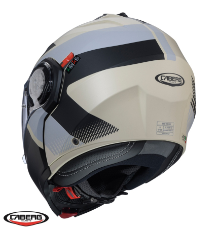 Casca modulabila (flip-up) Caberg model Duke Evo SV Indy P8 sand (nisipiu)/negru/gri mat Pinlock ready – lentila Pinlock inclusa [3]