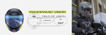 Casca modulabila (flip-up) Caberg model Levo X Elite L7 negru/gri/rosu fluor mat Pinlock ready – lentila Pinlock inclusa (fibra de sticla) [4]