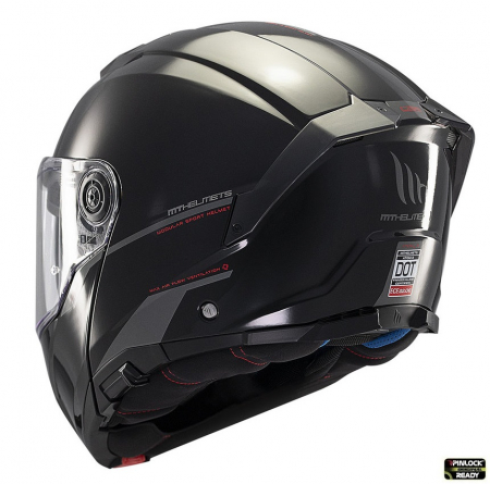 Casca modulabila MT Atom 2 negru lucios (ochelari soare integrati) Pinlock Ready [8]