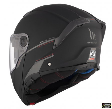 Casca modulabila MT Atom 2 negru mat (ochelari soare integrati) Pinlock Ready [7]