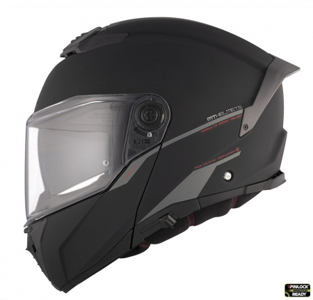 Casca modulabila MT Atom 2 negru mat (ochelari soare integrati) Pinlock Ready [2]