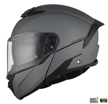 Casca modulabila MT Atom 2 SV A2 titanium mat (ochelari soare integrati) Pinlock Ready – tip viziera: MT-V-35 [1]