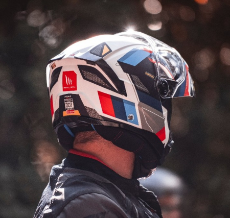 Casca modulabila MT Atom 2 SV Bast A0 alb/rosu/albastru lucios (ochelari soare integrati) Pinlock Ready – tip viziera: MT-V-35 [8]