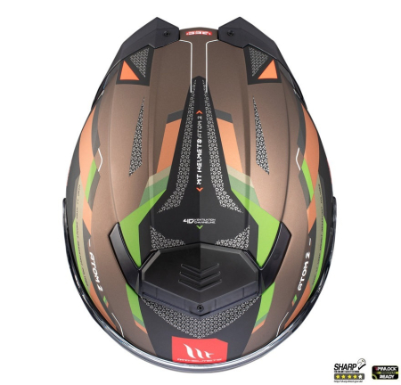 Casca modulabila MT Atom 2 SV Bast A6 military (maro/verde mat) (ochelari soare integrati) Pinlock Ready – tip viziera: MT-V-35 [5]